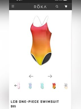 Roka LCB One-Piece Swimsuit in Sunset Gradient